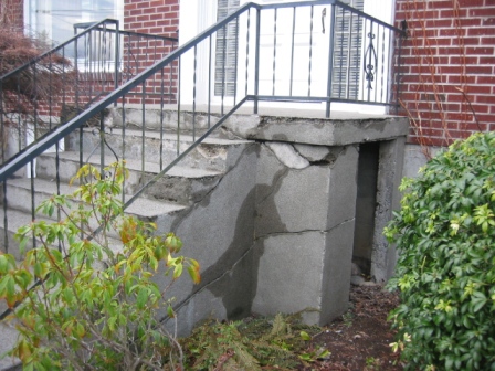 Before - Steps with overlay with brick border